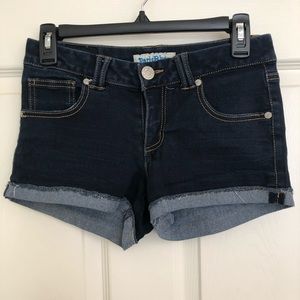 Denim dark wash shorts